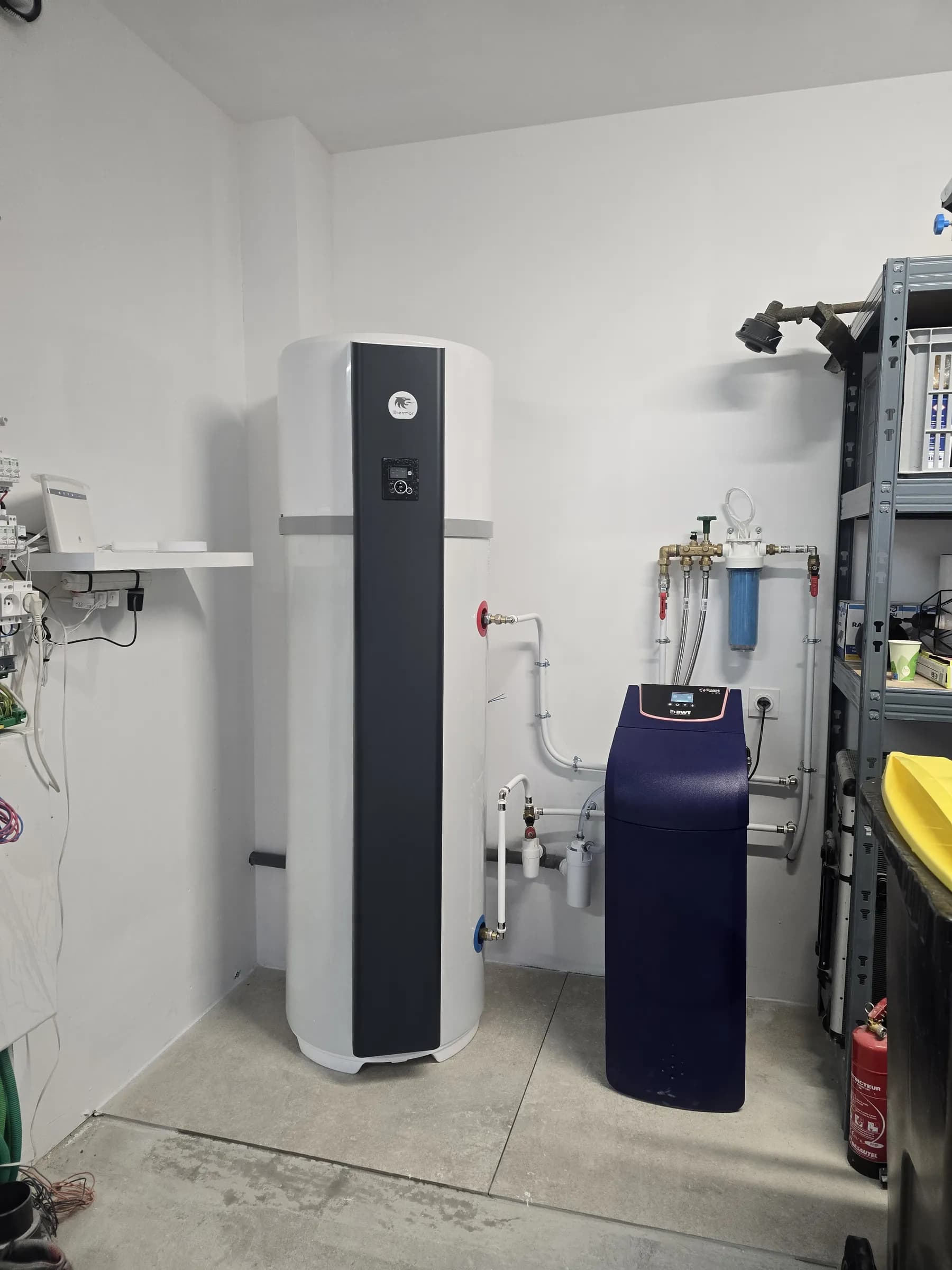 Adoucisseur BWT et chauffe-eau thermodynamique installés par Solchauff